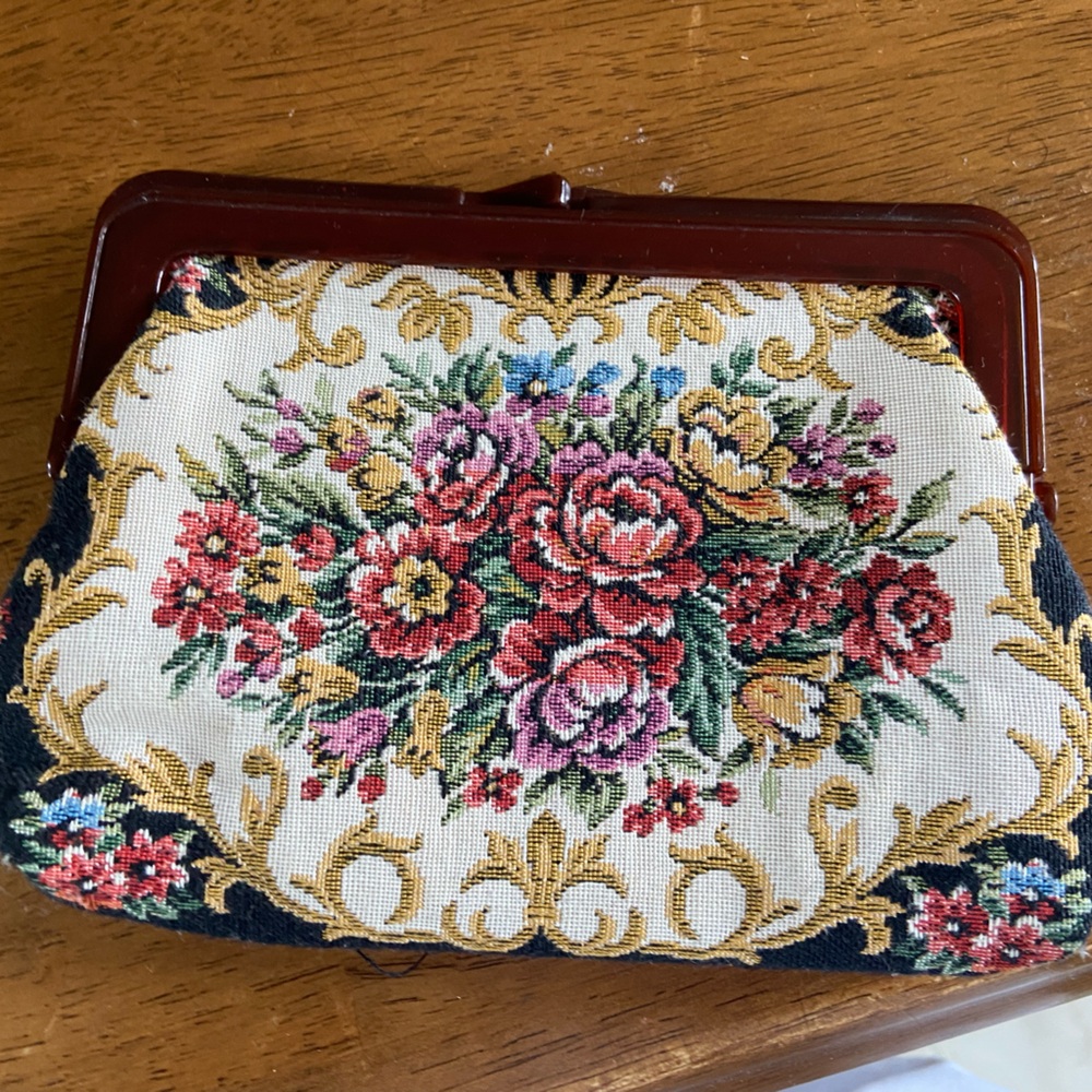 Woman’s embroidered clutch never used brand new purchased in Europe